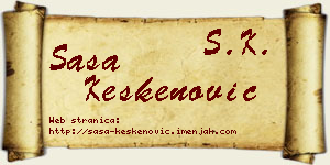 Saša Keskenović vizit kartica